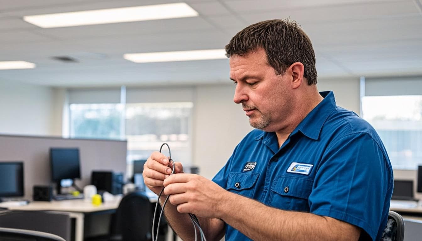 Volt Electrical — licensed electrician working on a commercial fit-out in Sydney