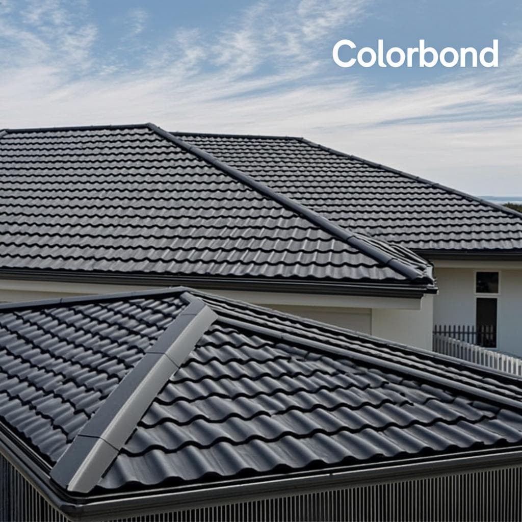 Modern Colorbond steel roofing panels installed on an Australian home